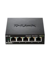 D-Link Dgs-105 Switch 5-Port Gigabit Quality of Service Switch Metal Chassis Jumbo Frames