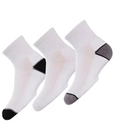 MeMoi Girls 3 Pairs Unisex Quarter-Crew Sport Socks