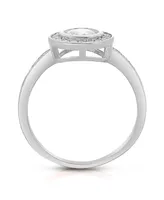 Sterling Silver Clear Bezel-set Cubic Zirconia Ring