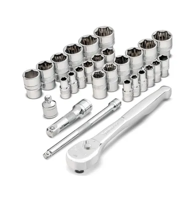 28 Piece Zeon Socket Set for Damaged Bolts with Ratchet