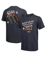 Men's Majestic Threads Navy Houston Astros 2022 World Series Champions Life Of The Party Tri-Blend T-shirt