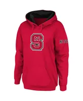 Women's Stadium Athletic Red Nc State Wolfpack Big Logo Pullover Hoodie