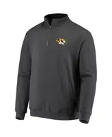 Men's Colosseum Charcoal Missouri Tigers Tortugas Logo Quarter-Zip Jacket