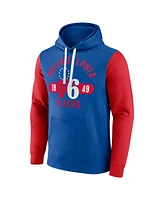 Men's Fanatics Royal, Red Philadelphia 76ers Big and Tall Bold Attack Pullover Hoodie