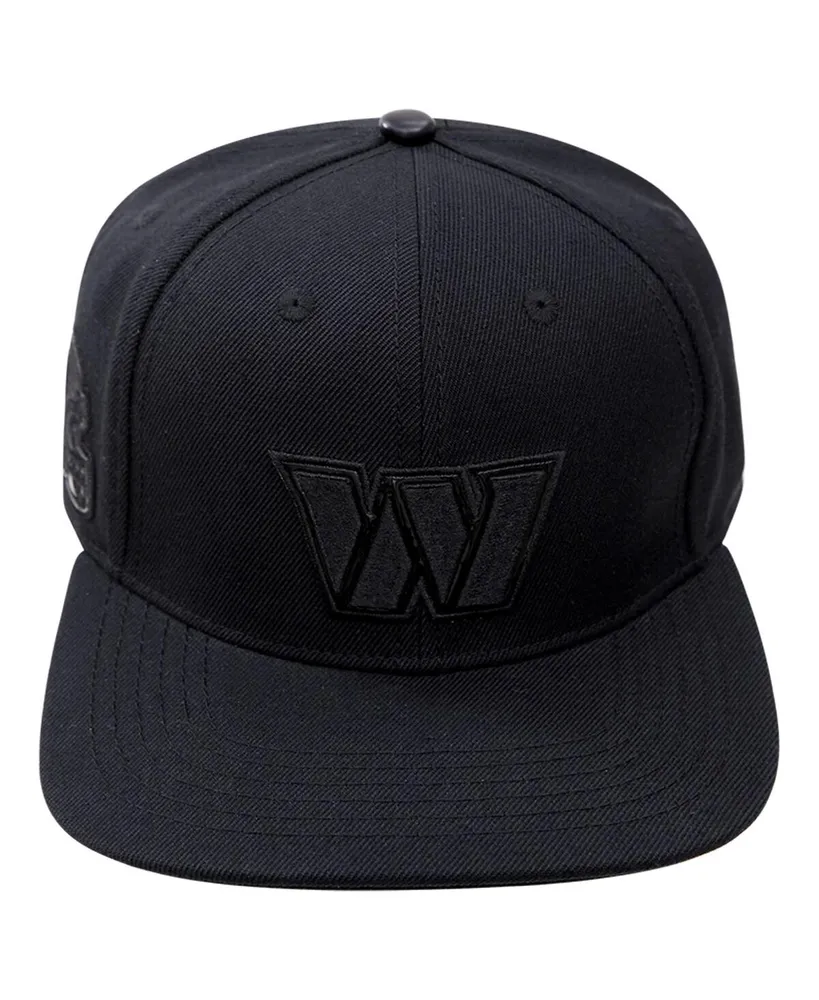 Men's Pro Standard Washington Commanders Triple Black Snapback Hat