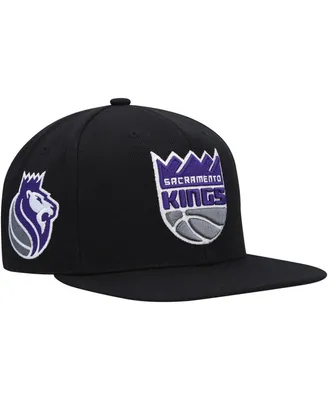 Men's Mitchell & Ness Black Sacramento Kings Side Core 2.0 Snapback Hat