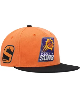 Men's Mitchell & Ness Orange, Black Phoenix Suns Side Core 2.0 Snapback Hat