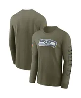 Men's Nike Olive Seattle Seahawks 2022 Salute To Service Long Sleeve T-shirt