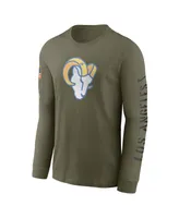 Men's Nike Olive Los Angeles Rams 2022 Salute To Service Long Sleeve T-shirt