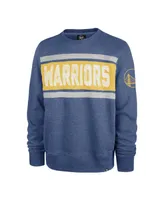 Men's '47 Brand Heather Royal Golden State Warriors Tribeca Emerson Pullover Sweatshirt