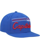 Men's Mitchell & Ness Blue Washington Capitals Retro Lock Up Snapback Hat