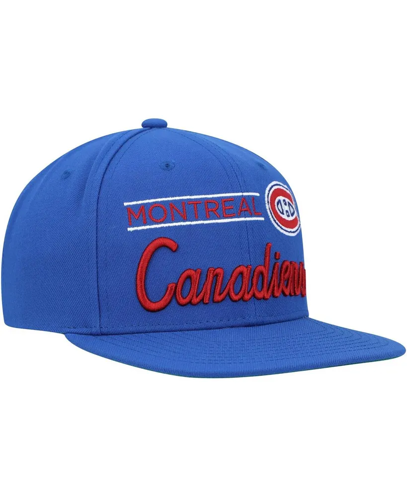 Men's Mitchell & Ness Blue Montreal Canadiens Retro Lock Up Snapback Hat