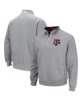 Men's Colosseum Heathered Gray Texas A&M Aggies Tortugas Team Logo Quarter-Zip Jacket