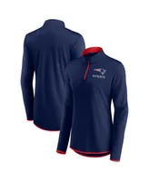 Women's Fanatics Navy New England Patriots Worth the Drive Quarter-Zip Top