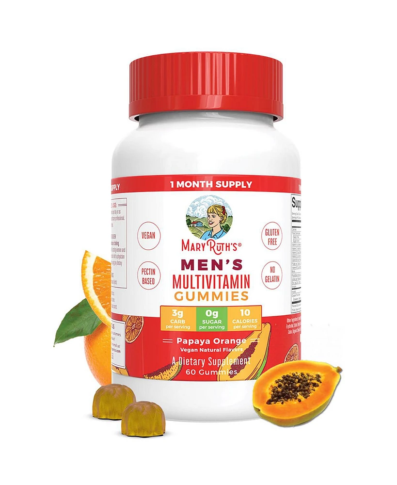 MaryRuth's Men's Multivitamin Gummies Papaya Orange