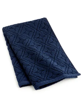 Hotel Collection Micro Cotton Sculpted Tonal Tile Hand Towel, 16" x 30", Created for Macy's