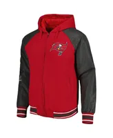 Men's G-iii Sports by Carl Banks Red Tampa Bay Buccaneers Defender Raglan Full-Zip Hoodie Varsity Jacket