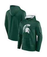 Men's Fanatics Green Michigan State Spartans On The Ball Pullover Hoodie