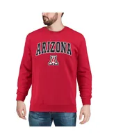 Colosseum Men's Arizona Wildcats Arch and Logo Crew Neck Sweatshirt