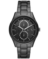 A|X Armani Exchange Men's Multifunction Black Stainless Steel Bracelet Watch, 42mm