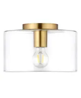 Henri 10" Wide Flush Mount with Glass Shade