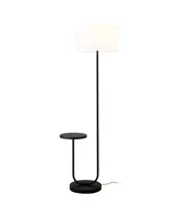 Jacinta Tray Table Floor Lamp with Fabric Shade