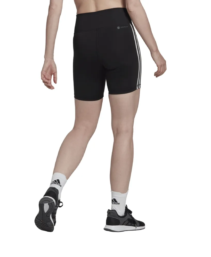 adidas Women's Training Essentials 3-Stripes High-Waisted Short Leggings