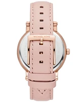 Michael Kors Women's Corey Three-Hand Blush Leather Watch 38mm