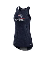 Women's Nike Navy New England Patriots High Neck Performance Tank Top