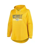 Women's Heather Gold Nashville Predators Plus Fleece Pullover Hoodie