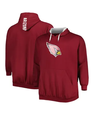 Men's Cardinal Arizona Cardinals Big and Tall Logo Pullover Hoodie