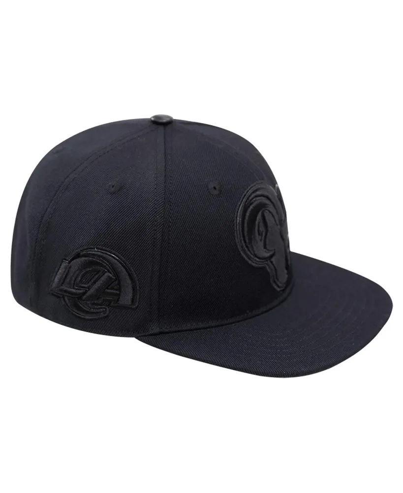 Men's Pro Standard Los Angeles Rams Triple Black Snapback Hat