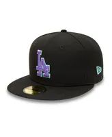 Men's New Era Black Los Angeles Dodgers 1980 Mlb All-Star Game Black Light 59FIFTY Fitted Hat