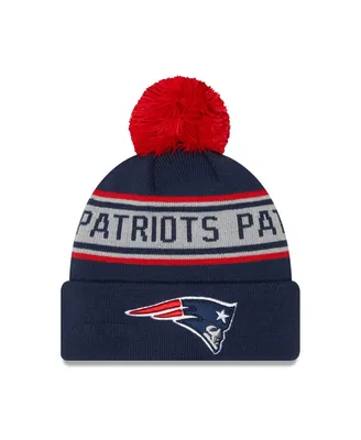 Men's New Era Navy New England Patriots Repeat Cuffed Knit Hat with Pom