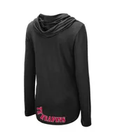 Women's Colosseum Black Maryland Terrapins My Lover Hoodie Long Sleeve T-shirt