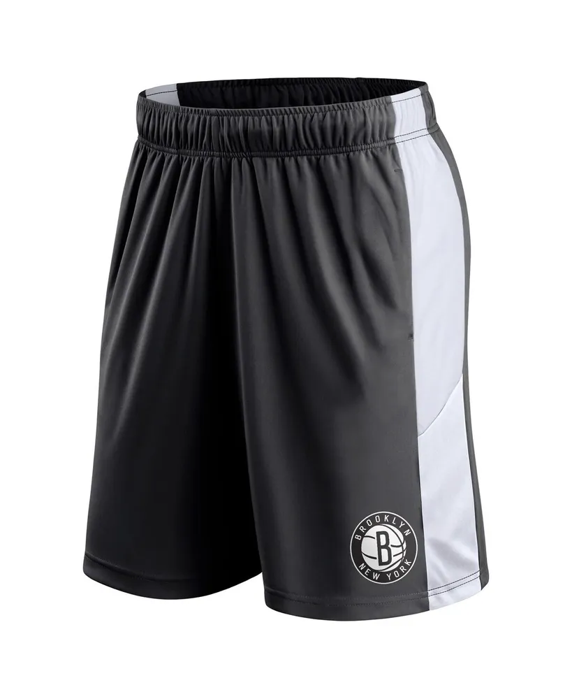 Men's Fanatics Black Brooklyn Nets Champion Rush Colorblock Performance Shorts