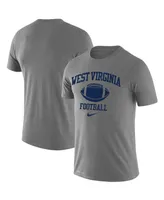 Men's Nike Heathered Gray West Virginia Mountaineers Retro Football Lockup Legend Performance T-shirt