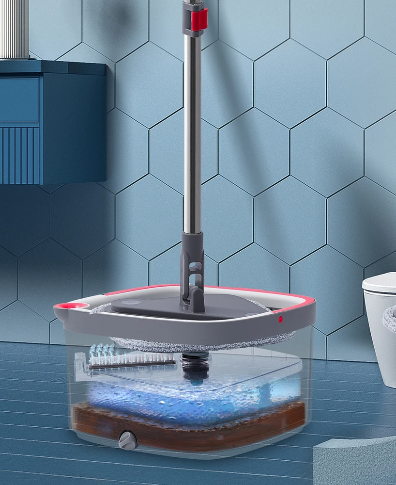 True & Tidy Mop, Silicone Sweeper & Bucket Cleaning System