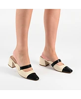 Journee Collection Women's Dalla Block Heel Mary Jane Mules