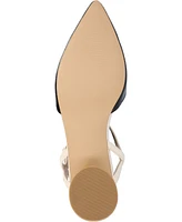 Journee Collection Women's Brynn Block Heel Pointed Toe Flats