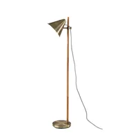 Adesso Bryn Floor Lamp - Natural Rubberwood Antique