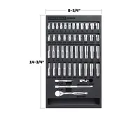 47 Piece Pro Tech 1/4 in. Dr. Sae & Metric Socket Set