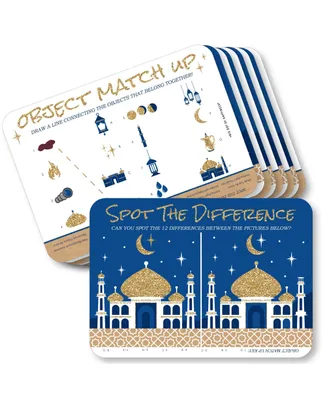 Ramadan - 2-in-1 Eid Mubarak Party Cards - Activity Duo Games - Set of 20