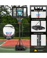 Costway Portable Basketball Hoop Stand Adjustable Height Shatterproof