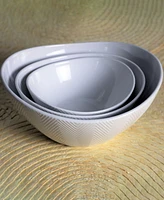 Euro Ceramica Highlands Nesting Serving Bowls, Set of 3