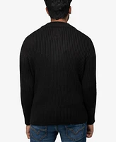 X-Ray Men's Ribbed Mock Neck Quarter-Zip Sweater