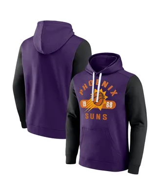 Men's Fanatics Purple, Black Phoenix Suns Attack Colorblock Pullover Hoodie