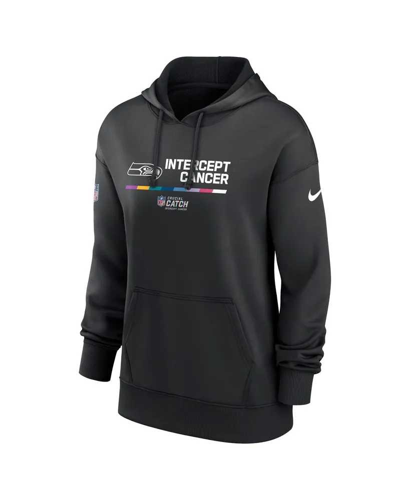 Women's Nike Black Seattle Seahawks 2022 Nfl Crucial Catch Therma Performance Pullover Hoodie