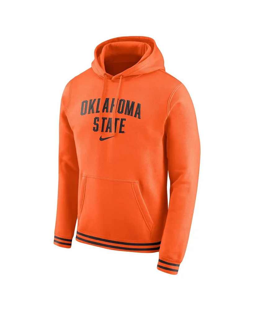 Men's Nike Orange Oklahoma State Cowboys Sketch Retro Pullover Hoodie