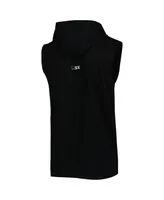 Men's Msx by Michael Strahan Black New Orleans Saints Relay Sleeveless Pullover Hoodie